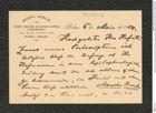 Nachlass Franz Steindachner, Karte von Emil Aug. Goeldi an Franz Steindachner (06.05.1904), Inv.Nr. 168.02, Seite 1